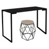 Mesa Stan Escritório Com Puff Luna Bege Preto - 1