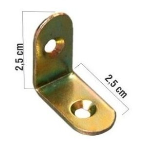 Cantoneira L Lados Iguais 1x1 2,5cm Bicro Móveis 20Pçs (442)