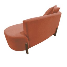 Namoradeira Sofá Feijão Luna Orgânica Bouclé Terracota - 4