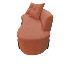 Namoradeira Sofá Feijão Luna Orgânica Bouclé Terracota - 3