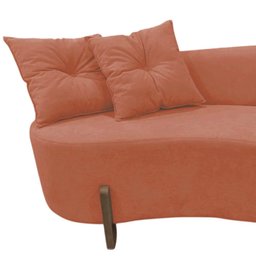 Namoradeira Sofá Feijão Luna Orgânica Bouclé Terracota - 5