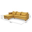 Ver imagem 5 de Sofá Modular 3 Lugares com Chaise e Pé Bolinha Sôma CabeCasa MadeiraOriginals Amarelo Mostarda