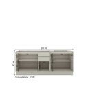 Ver imagem 4 de Balcão de Cozinha Fineze 5 Portas 2 Gavetas 100% MDF Areia Hp - Henn