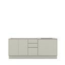 Ver imagem 2 de Balcão de Cozinha Fineze 5 Portas 2 Gavetas 100% MDF Areia Hp - Henn