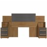 Cabeceira para Cama Box Casal/queen/king Rv Móveis com 02 Mesas de Cabeceira com Tomada - Naturale/g - 4