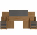 Ver imagem 4 de Cabeceira para Cama Box Casal/queen/king Rv Móveis com 02 Mesas de Cabeceira com Tomada - Naturale/g