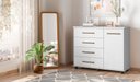 Ver imagem 5 de Cômoda Renoir 1 Porta 4 Gavetas com Rodízios Branco