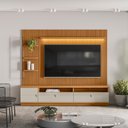 Ver imagem 3 de Rack para Sala com Painel Ripado para Tv 75 Pol 224cm Orizon L05 Nature Off White - Lyam Decor
