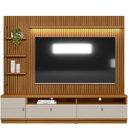 Ver mais imagens de Rack para Sala com Painel Ripado para Tv 75 Pol 224cm Orizon L05 Nature Off White - Lyam Decor