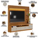 Ver imagem 5 de Rack para Sala com Painel Ripado para Tv 75 Pol 224cm Orizon L05 Nature Off White - Lyam Decor