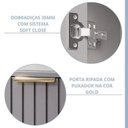 Ver imagem 4 de Gabinete Suspenso Banheiro Noruega 80cm com Cuba e Espelheira Treviso Cinza/Platina