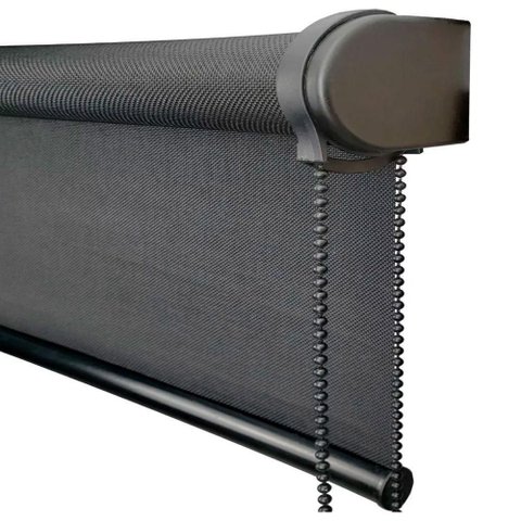 Persiana Rolo Screen 3% Preto - 1,90m X 1,30m