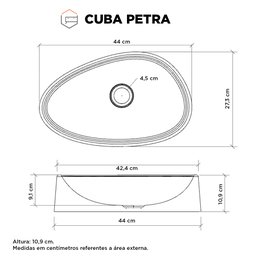 Cuba De Apoio Para Banheiro em Mármore Sintético Petra Branca - Cozimax - 5