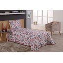 Ver imagem 1 de Kit Colcha Cobre Leito Cama Solteiro Peças Estampa de Flores Viena Valentina