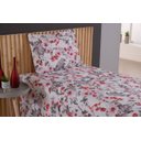 Ver imagem 2 de Kit Colcha Cobre Leito Cama Solteiro Peças Estampa de Flores Viena Valentina