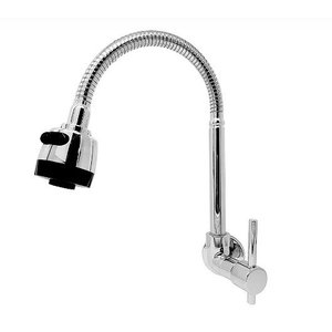 Torneira Gourmet Cozinha Flexível de Parede Metal Cromada