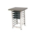 Ver imagem 1 de Kit - Mesa Apoio MES-004 Bancada capacidade 8 Níveis + 4 Assadeiras 35x35 - Progás