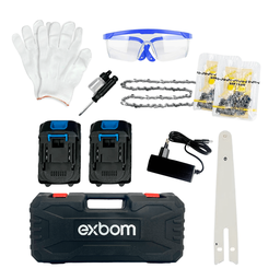 Motosserra Portátil 6 Polegadas Bateria Recarregável 36v Exbom - 2