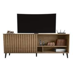 Rack Minimalista Bacada Sala para Tv até 50 Polegadas com Porta Deslizante Luara 160x60cm Canela - 2