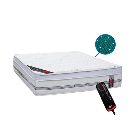 Colchão King C/ Vibro Massagem Niponpedic Molas Pocket Gold Star (193x203x33) - Castor