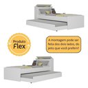 Ver imagem 3 de Conjunto Quarto Bicama com Colchão e Baú/escrivaninha Multimóveis Mp4224 Branco/rustic