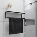 Ver imagem 1 de Toalheiro Para Banheiro Estilo E Prateleira Branca Preto