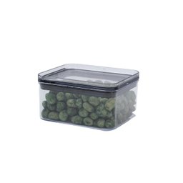 Pote de acrílico 480ml com tampa transparente quadrado empilhável - Oikos - 1