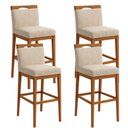 Ver imagem 1 de Kit 4 Banquetas Alta Cozinha Gourmet Conforto Suede