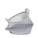 Ver imagem 4 de Kit 2 Cestos Multiuso Tecido 43l e 23l Cinza Listrado
