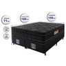 Cama Box Queen Colchão Ortofirm Black + Box 158x198x71 Double Face Espuma D33 Preto - 2