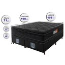 Ver imagem 2 de Cama Box Queen Colchão Ortofirm Black + Box 158x198x71 Double Face Espuma D33 Preto