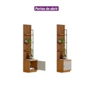 Ver imagem 2 de Módulo Lateral 1 Porta Ripado 44cm Betina Prateleiras Haste Metal Nature/off L04 - D'rossi