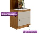 Ver imagem 6 de Módulo Lateral 1 Porta Ripado 44cm Betina Prateleiras Haste Metal Nature/off L04 - D'rossi