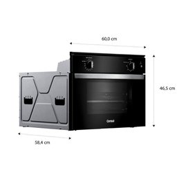Forno Elétrico Consul de Embutir 47l Cob47be Preto 220v - 3