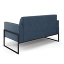 Ver mais imagens de Conjunto Sofá Namoradeira 2 Lugares 2 Poltronas Industrial Alta Preto Marisa Suede Azul Marinho