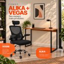 Ver imagem 5 de Conjunto de Escritório Mesa Alika e Cadeira Diretor Vegas Preto