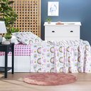 Ver imagem 2 de Jogo de Cama Lençol Lutti Solteiro Infantil 200 Fios Estampado 3 Peças Arco Íris Rainbow Rosa - 100%