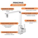 Ver imagem 5 de Monocomando para Cozinha 7010 C 35 AA Cx Meber Metais Cromado