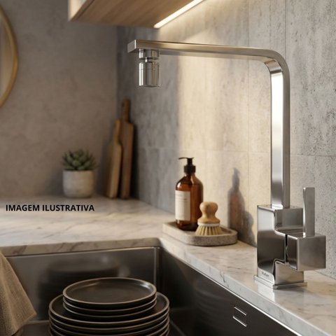Monocomando para Cozinha 7010 C 35 AA Cx Meber Metais Cromado