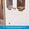 Quarto de Bebê com Guarda Roupas 4 Portas Cômoda com Janelas e Berço Mateo Provençal 100% MDF Espresso Móveis - 16
