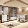 Quarto de Bebê com Guarda Roupas 4 Portas Cômoda com Janelas e Berço Mateo Provençal 100% MDF Espresso Móveis - 2