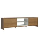 Ver imagem 7 de Rack para Tv até 80 Polegadas 180cm 2 Portas Rustic/branco Linz Madesa