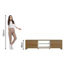 Ver imagem 5 de Rack para Tv até 80 Polegadas 180cm 2 Portas Rustic/branco Linz Madesa