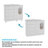 Quarto de Bebê com Guarda-roupa Cômoda Janelados e Berço 100% MDF Mateo Provençal Espresso Móveis - 9
