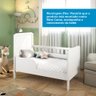 Quarto de Bebê com Guarda-roupa Cômoda Janelados e Berço 100% MDF Mateo Provençal Espresso Móveis - 13