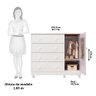 Quarto de Bebê com Guarda-roupa Cômoda Janelados e Berço 100% MDF Mateo Provençal Espresso Móveis - 6