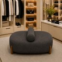 Ver imagem 5 de Poltrona Organica Ilha Bouclé p/ Closet e Consultório:Cinza/Liso