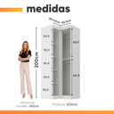 Ver imagem 3 de Guarda Roupas Modulado Closet de Canto 2 Portas Madrid Maxel