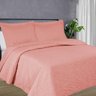 Kit Colcha Super King 3 Peças Cobreleito Bouti Habitat Relevo 280x300cm Rose - 1
