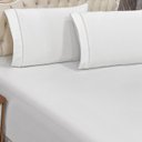 Ver imagem 3 de Jogo Cama Lençol Bold Queen Percal 400 Fios Acetinado C/ Ponto Palito 3 Peças - Branco